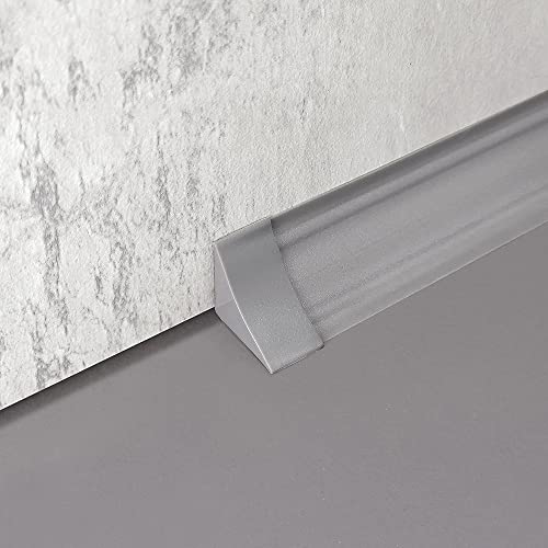 Image of InstaTrim End Caps - 10 Gray 3 /4 inch Wide Caulk Strip End Cap Pieces - Trim for Corners - Paintable | Ten paintable gray end caps finish exposed ends on compatible 3 /4 in InstaTrim flexible trim for a clean home installation.