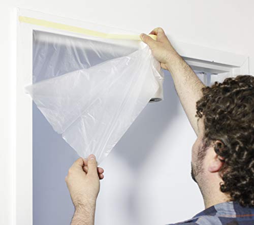 Image of VViViD Chemical Grade Heavy-Duty Self-Adhesive Tape and Drape Masking Film Plastic Drop Cloth (1 Pack (60 inch x 108ft))