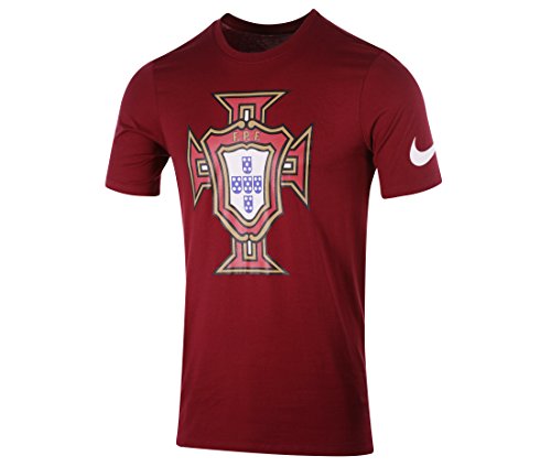 Nike Fédération Portugaise de Football 2015 – 2016 – T-Shirt Court Officiel S Rojo (Team Red/Team Red)