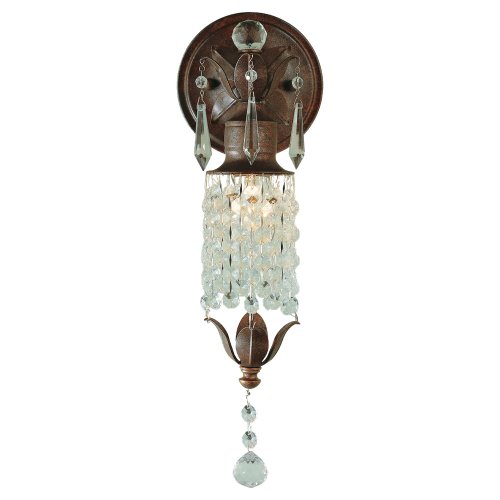 Feiss Wb1216Brb Maison De Ville Crystal Wall Sconce Lighting, Bronze, 1-Light (5"W X 14"H) 100Watts #TOP19