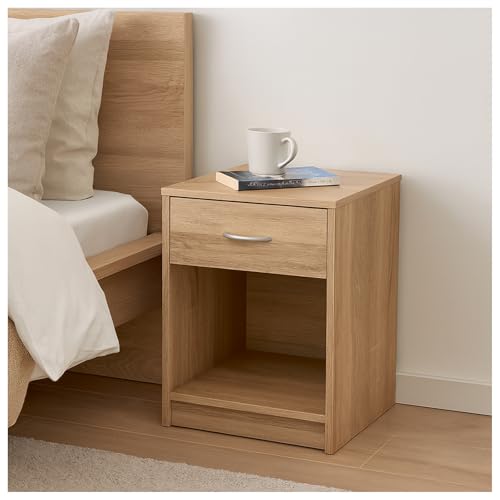 HTI living Nachtschrank mit 1 Schublade Nina Sonoma Nachttisch Nachtkommode Nachtkonsole