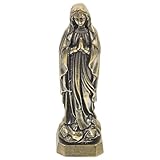 Generisch Marienfigur aus Messing Miniatur Göttinnenstatue Vintage Stil für Wohnzimmer und Kirche Tischdekoration mit Flachem Boden und Realistischer Form