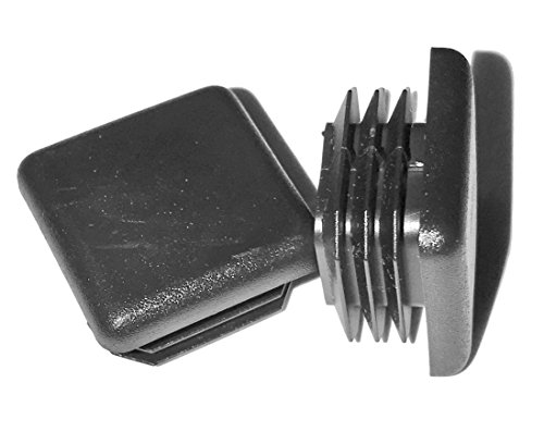 (Pack of 10) Square Plastic Plugs | Tubing End Cap, Furniture Glide Inserts | Fencing Post End Caps |Chose Size and Gauge | by SBD (0.875" (7/8"), 14-20 Gauge)