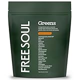 Free Soul Greens | 21 Advanced Greens, Superfoods, and Adaptogens Including KSM-66 Ashwagandha, Vegan & Gluten-Free, Advanced Natural Formula | UK Made | 30 Servings | Mango Flavour