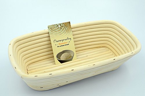 Masterproofing Rectangle Banneton Proofing Basket(1000g Dough)- 12-inch by 5-inch