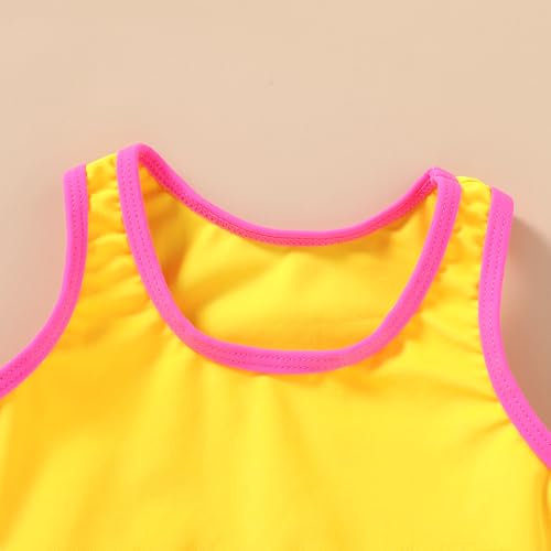 Image of YOUNGER TREE Girls Swimsuit Sleeveless Tankini 2 Piece Bikini Sets Beach Sport Bathing Suit for Toddler Kids Girl