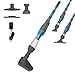 PoolyPoly 3 en 1 Poolsauger Kabellos mit Akku, Pool Handsauger Bodensauger, 90 Minuten Laufzeit Poolreiniger mit Teleskopstange, Pool Staubsauger für kleine Pools, Spas, Whirlpools, Dunkelgrau