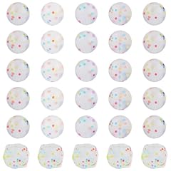 Clear with Polka Dots - 15mm Hexagonal