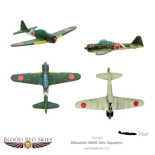 A6M2 Zero Squadron Warlord Games Blood Red Skies figurines - 3