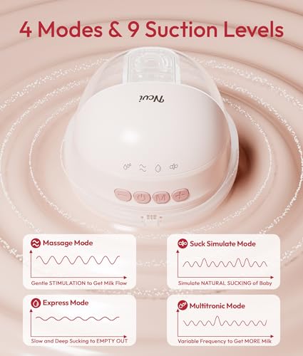 Tire-lait mains libres portable à double mode d'aspiration douce pour maman active