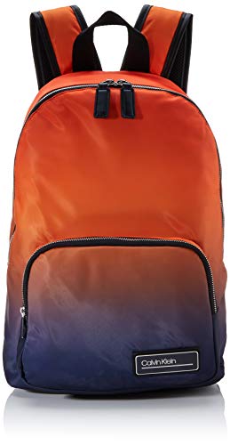 Calvin Klein: Primary Round Backpack  Mochilas Hombre  Naranja  Orange Degrade    1x1x1