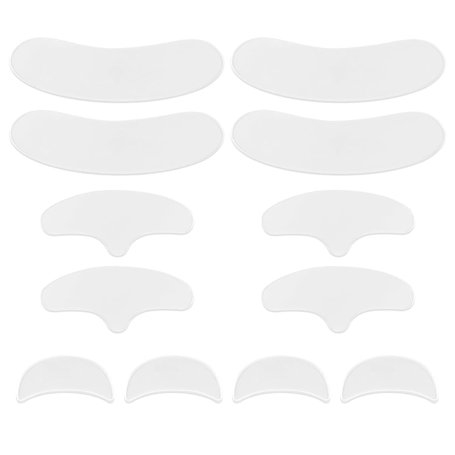 Neck Wrinkle Patches,12Pcs Reusable Night Silicone Anti-Wrinkle Patches for Forehead,Neck & Eye,Anti-Aging Wrinkle-Pads for Overnight Hydration & Wrinkle Smoothing,Comfortable and Easy to Use