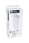 SEBO 5093ER Electrostatic Fleece Bags for Upright Vacuum Cleaner, Pack of 8, White