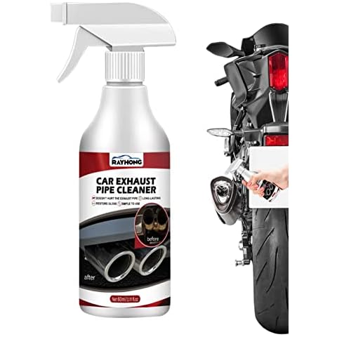 shifengzhou Exhaust Tip Cleaner | Cleaner Spray for Car Motorcycle Metal Pipe Maintenance | Car Exhaust Cleaner Spray, Fingerprint Resistant, Removes Rust Cover