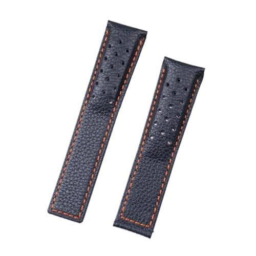 Bracelet montre 22mm cuir givré anti-irritation confortable