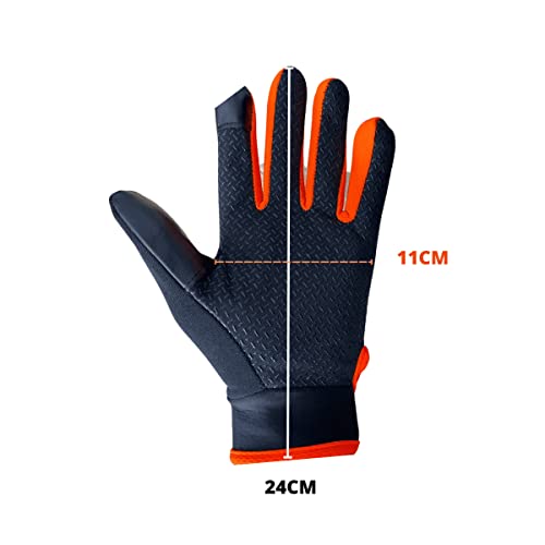 LUVAS CICLISTA MOTOQUEIRO TOUCH SCREEN DEDO FECHADO FRIO INTENSO (VERMELHO)