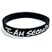 I Am Second Black and White Silicone Wristband Bracelet by Evangecube