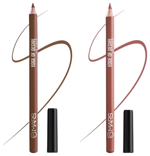 Image of MARS Matte Lip Liner One Swipe Smooth Long Lasting Lip Pencil (1.4gm) (12-BROWN MOCHA) (08-NUDE SPELL)