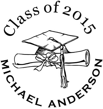 Custom Graduation Embosser - Personalize with Name and Year - Hand-Held Embossing Stamp - 1.625 Inch