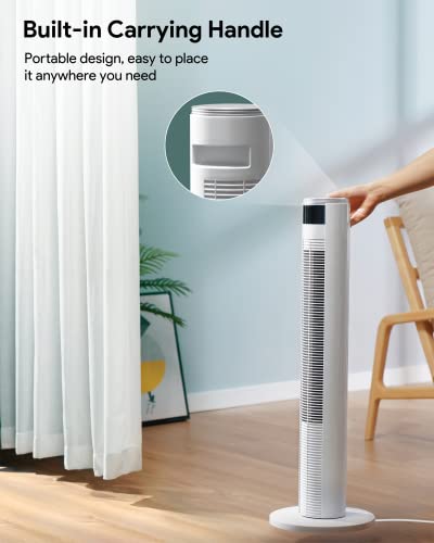 Tower Fan, Oscillating Tower Fan With Remote, 3 Modes, 3 Speeds, And 7-Hour Timer, Portable Space-Saving Bladeless Fan For Bedroom And Home Office 36” #TOP6