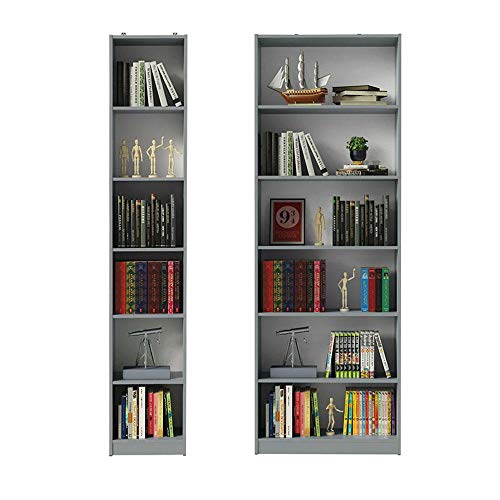 Kit Madesa Estante Livreiro 6908 + Estante Livreiro 6906 - Cinza