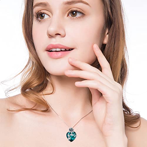 Ocj Emerald Necklace Sterling Silver Rose Pendant Necklace With May Birthstone Jewelry Jewelry Birthday Graduation Christmas Gifts For Women Her Wife Girlfriend Sister Friend #TOP1