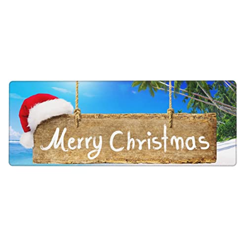 Tapis de souris de jeu Merry Christmas grand format pour bureau et clavier