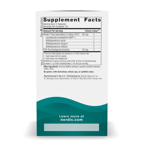 Nordic Naturals Nordic Flora Probiotic Daily, Immune Support - 60 Count - image 2