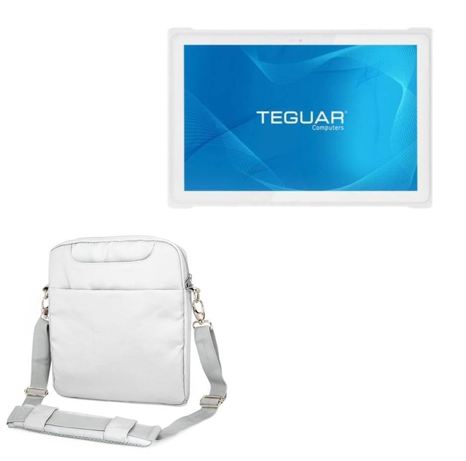 BoxWave Case Compatible with Teguar TMT-Q7C80-10S - Encompass Urban Bag, Over Shoulder Messenger Straps Handle Bag Pockets - Cool Grey