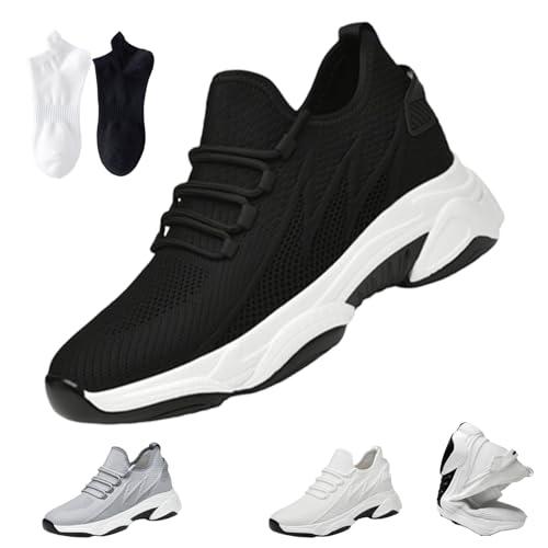 Tallure Height Increase Sneakers, 4 inch Invisible Internal Lift Cushioned Lightweight Breathable, Removable Insole for Daily Wear