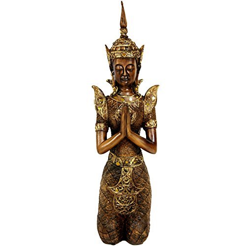 Oriental Furniture 16" Thepenom Thai Angel Statue