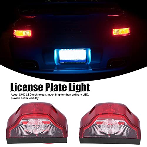 2PCS Luce Targa a LED Rossa 10‑30 V CC Lampada