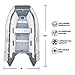 Newport 9ft 6in Del Mar - Inflatable Dinghy Boat - Transom Sport Tender Boat, 4 Person - 10 Horsepower - USCG Rated, White/Gray, (20M1000018)
