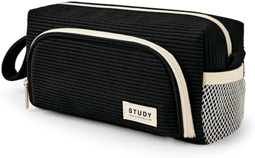KALIDI Federmäppchen Cord-Stoff Pencil case Mäppchen mit grossem Fassungsvermögen Schreibwarenbeutel Bleistift Beutel für Middle School College Office Studentin Mädchen Geschenk