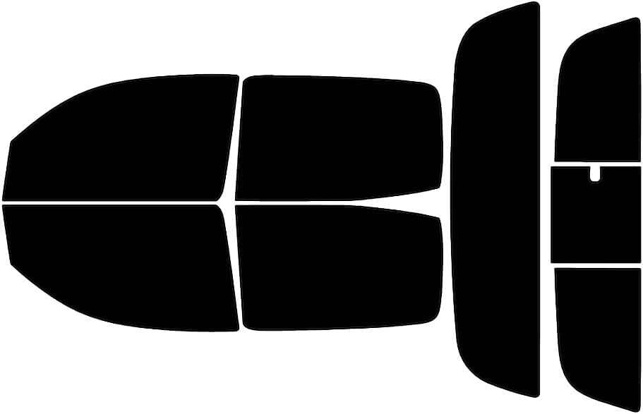 Rvinyl Window Tint Kit Compatible with Toyota Tacoma 2005-2015 4 Door - Black 5% - Single Ply No Bubble Film - Do it Yourself Vehicle Complete Precut Kit