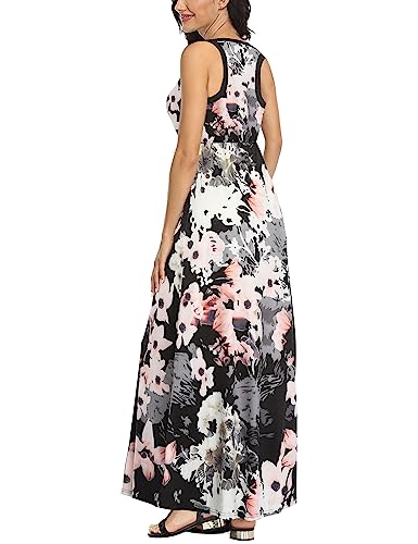 Image of Lacavocor Womens Summer Maxi Dress Tank Top Sleeveless Long Dresses