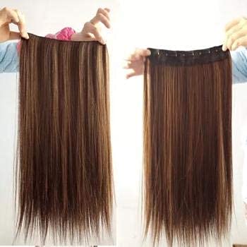 Image of Tressedup hair Synthetic Hair Extension with golden highlights and