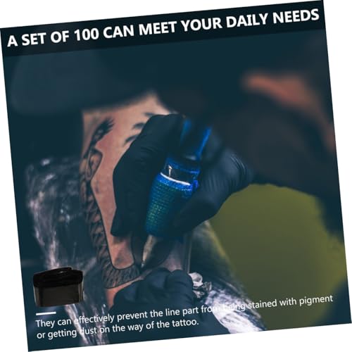 Cubiertas plásticas para cables de clip de tatuaje, 100 bolsas desechables 7