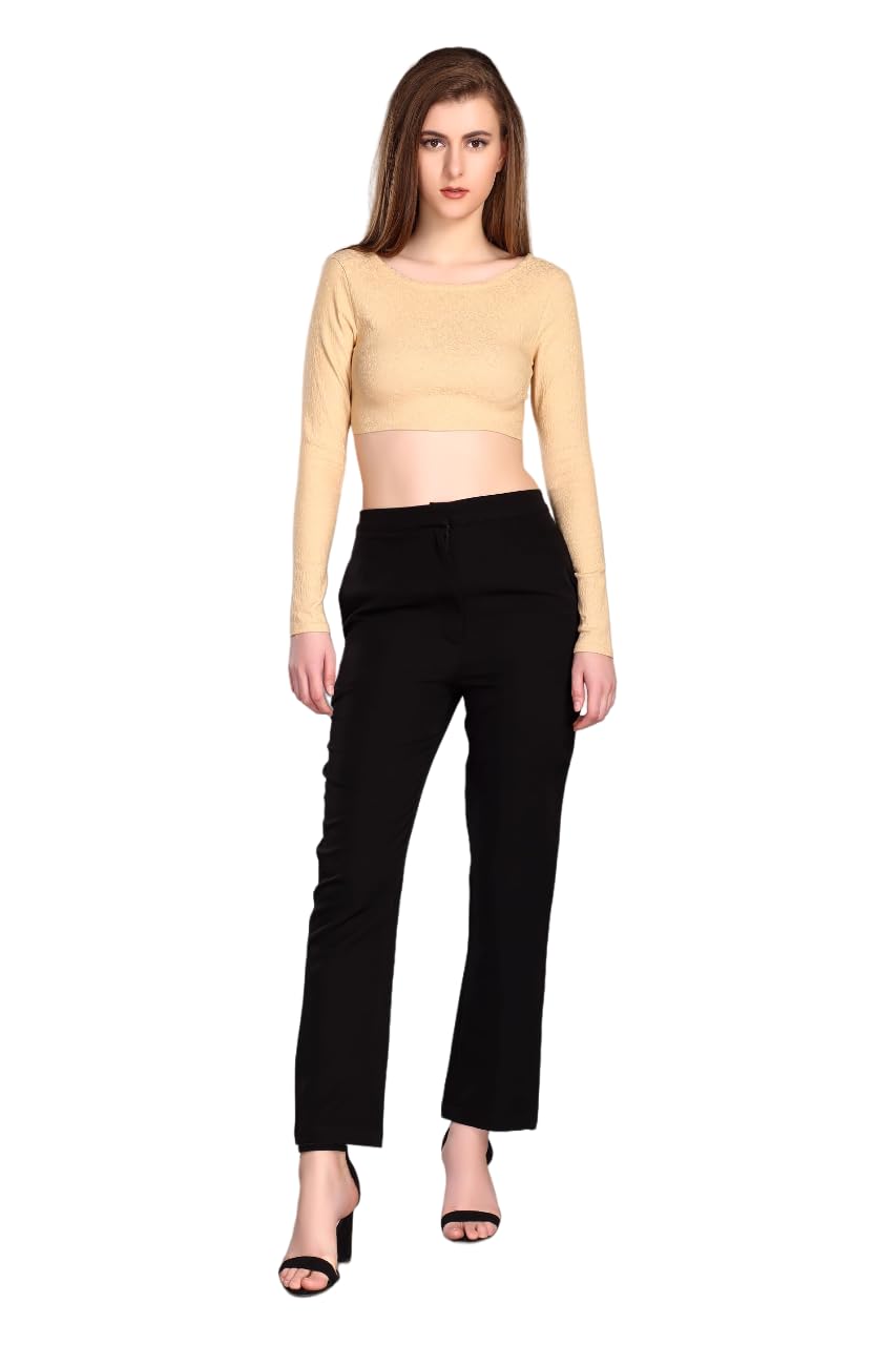 DresiTWomen's Spandex Tie Back Crop Top