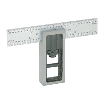 PEC Products Engineering Company Double Square 4" 4R Markings 1/8, 1/16, 1/32, 1/64 Accurate to .001"/6"