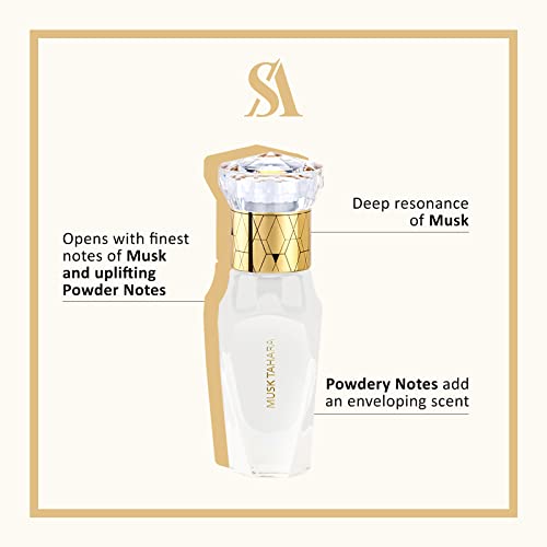 Swiss Arabian Musk Tahara For Unisex - Luxury Products From Dubai - Long Lasting Personal Perfume Oil - A Seductive, Exceptionally Made, Signature Fragrance - The Luxurious Scent Of Arabia - 0.4 Oz #TOP1