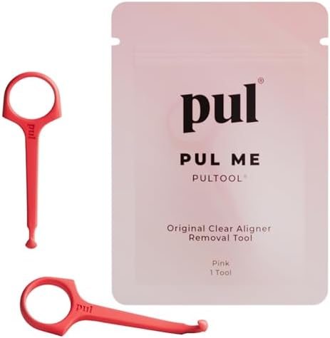 PUL Pack of 2 Aligner Removal Tool – Invisalign Remover Tool & Retainer Hook for Clear Aligners, Trays & Night Guards – Reusable Invisalign Accessories, Aligner Hooks & Retainer Removal Hook – Pink