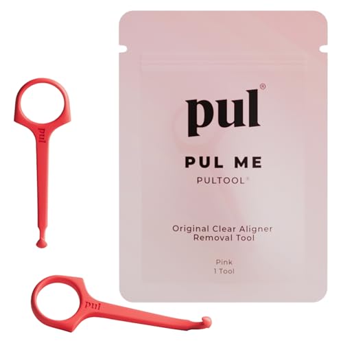 Image of PUL Pack of 2 Reusable Clear Aligner Removal Tool - Compatible with Invisalign, Removable Braces, Retainers & Trays - Easy-to-Use Device Remover, Dental & Oral Hygiene Care Product - Pink
