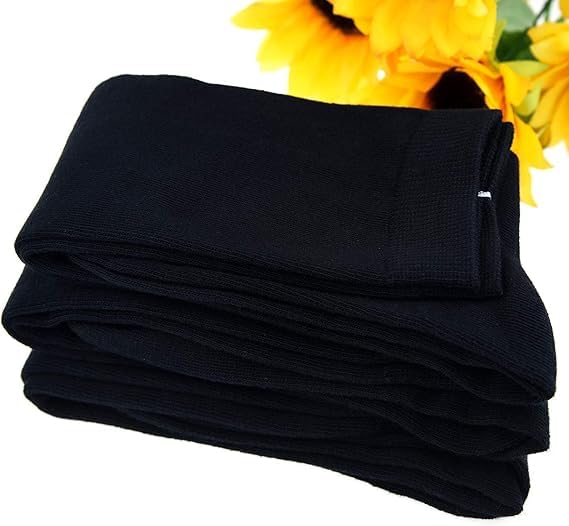 Image of WKLOUYHE 3 Pairs School Uniform Cotton Knee High Socks Athletic Sports Soccer Socks Tube Sock for Girls and Boys