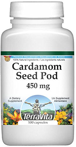 Terravita Cardamom Seed Pod - 450 Mg (100 Capsules, Zin: 514432) #TOP30