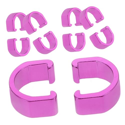 ifundom 10pcs Aluminum Alloy Bike Cable Clamps Shaped C-clips for Brake Gear Housing Stable Performance Quick Setup Secure Riding Compatible Mountain and More