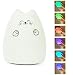 Mystery Portable Silicone Soft LED Multicolor Night Lamp, Children Night Light with Warm White & 7-Color Breathing Dual Light Modes, Sensitive Tap Control for Baby Adults Bedroom (A)