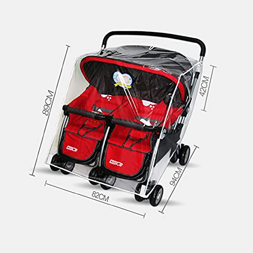 Universal Regenverdeck für Geschwister-Buggy,Regenschutz Zwillingswagen,Rain Cover Twin Universal Regenschutz für Zwillinge Doppelkinderwagen Kinderwagenzubehör (Linker und rechter Sitz)