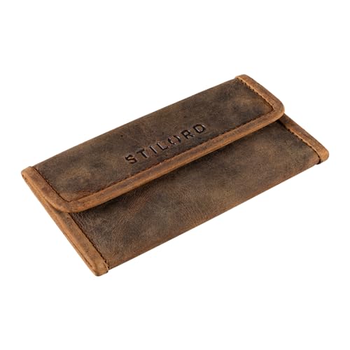 Pitillera STILORD 'Bill' de cuero vintage hecha a mano para tabaco de liar 4