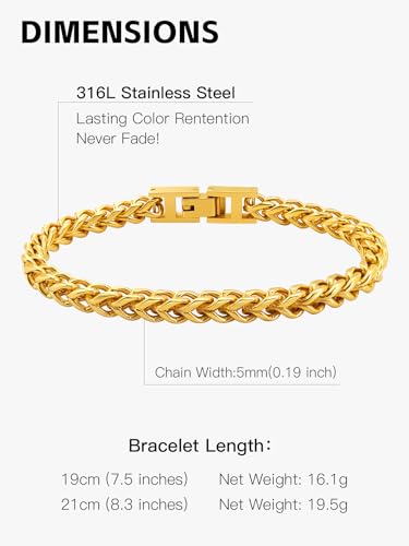 Pulsera para hombre de acero inoxidable con cierre miniatura 6